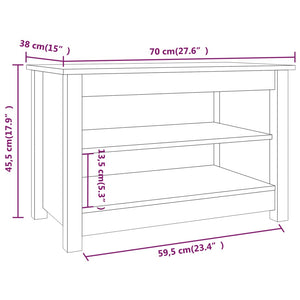 Scarpiera 70x38x45,5 cm in Legno Massello di Pino cod mxl 51341