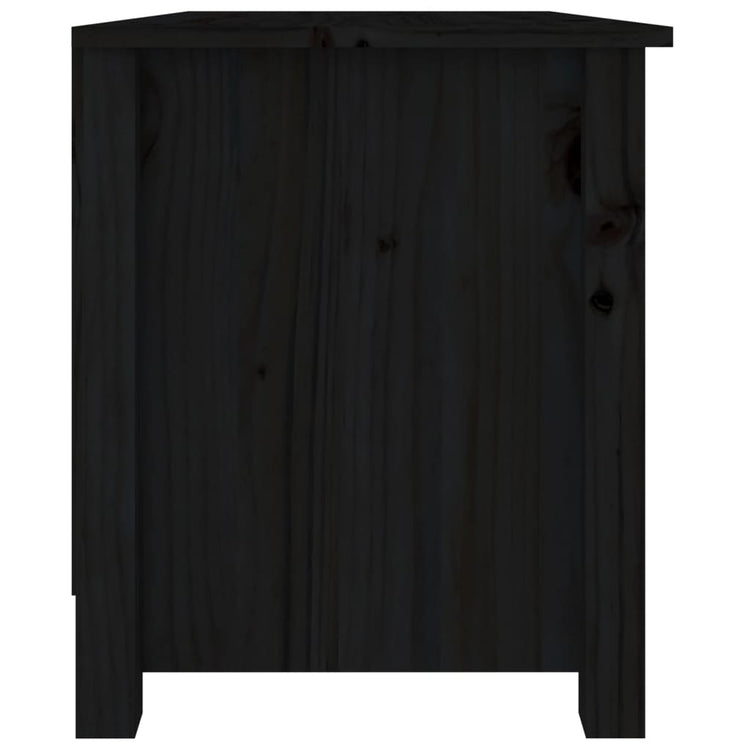 Scarpiera Nera 70x38x45,5 cm in Legno Massello di Pino cod mxl 40123