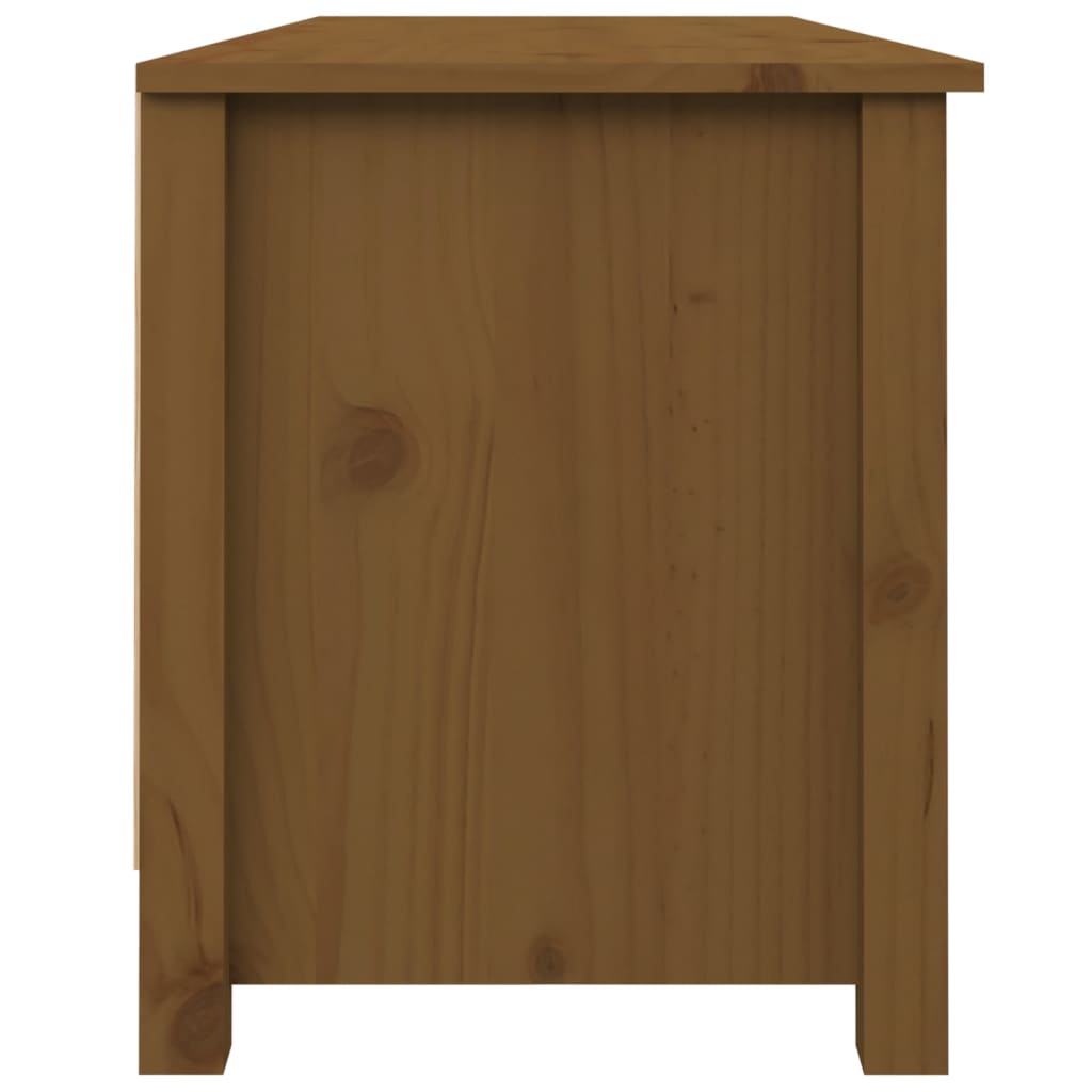 Scarpiera Miele 110x38x45,5 cm in Legno Massello di Pino 813777