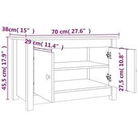 Scarpiera 70x38x45,5 cm in Legno Massello di Pino cod mxl 49418