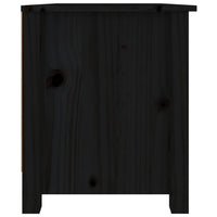 Scarpiera Nera 70x38x45,5 cm in Legno Massello di Pino