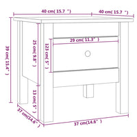 Tavolino 40x40x39 cm Legno Massello di Pino 813784