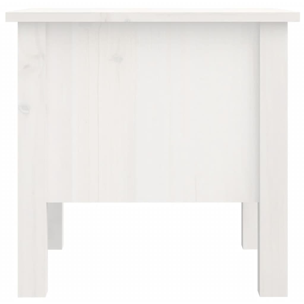 Tavolino Bianco 40x40x39 cm Legno Massello di Pino cod mxl 13603