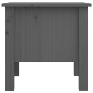 Tavolino Grigio 40x40x39 cm Legno Massello di Pino