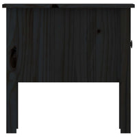 Tavolino Nero 50x50x49 cm Legno Massello di Pino 813802