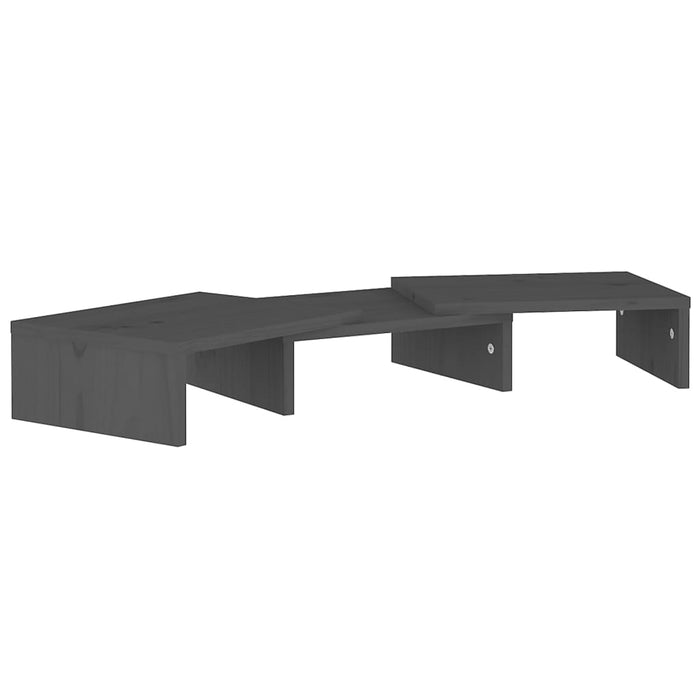 Supporto per Monitor Grigio 60x24x10,5cm Legno Massello di Pino cod mxl 19295