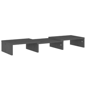 Supporto per Monitor Grigio 60x24x10,5cm Legno Massello di Pino cod mxl 19295