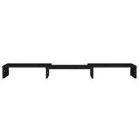 Supporto per Monitor Nero 80x24x10,5 cm Legno Massello di Pino cod mxl 14056