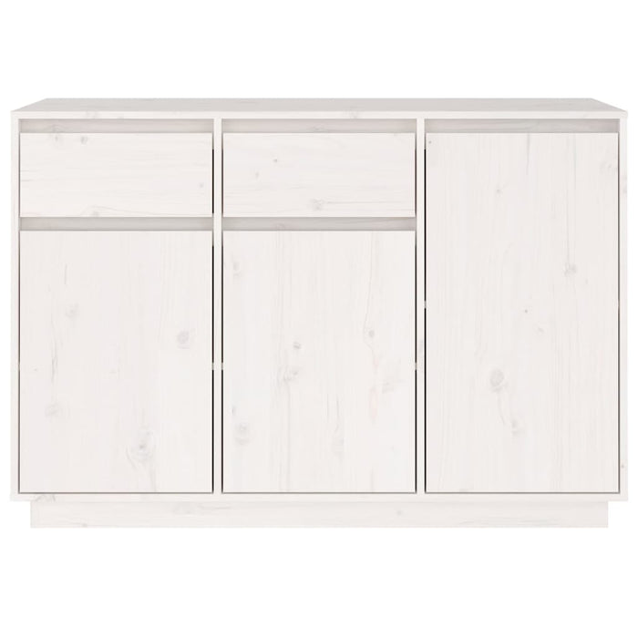 Credenza Bianca 110x34x75 cm in Legno Massello di Pino cod mxl 14874