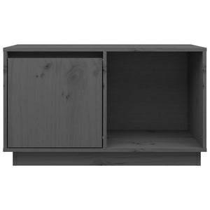 Mobile Porta TV Grigio 74x35x44 cm in Legno Massello di Pino