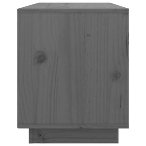 Mobile Porta TV Grigio 74x35x44 cm in Legno Massello di Pino