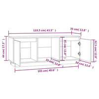 Mobile Porta TV 110,5x35x44 cm in Legno Massello di Pino    cod mxl 19546