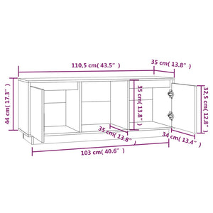 Mobile Porta TV 110,5x35x44 cm in Legno Massello di Pino    cod mxl 19546