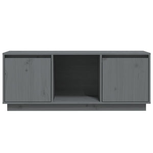 Mobile Porta TV Grigio 110,5x35x44 cm in Legno Massello di Pino cod mxl 19754