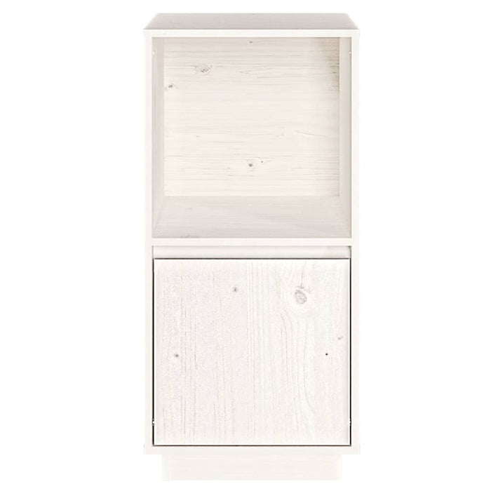 Credenza Bianca 38x35x80 cm in Legno Massello di Pino 814345