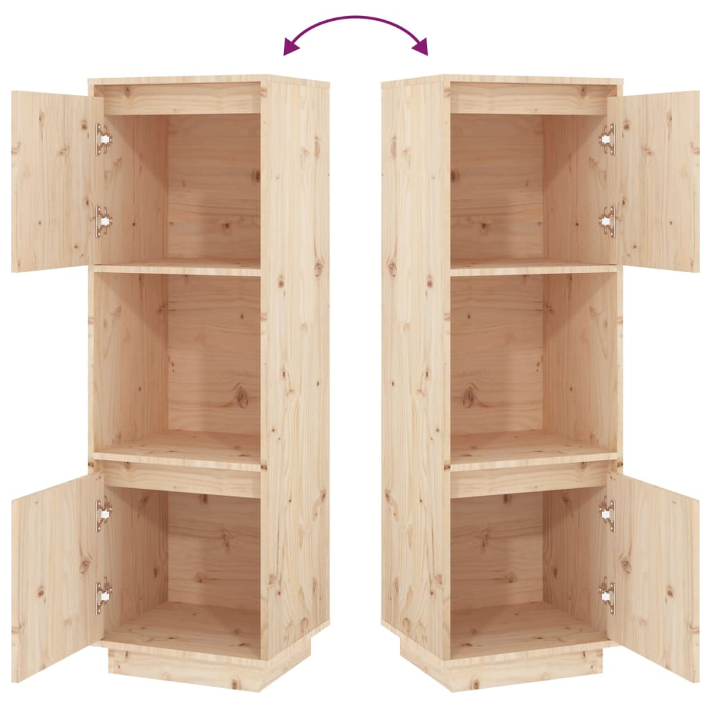 Credenza 38x35x117 cm in Legno Massello di Pino 814359