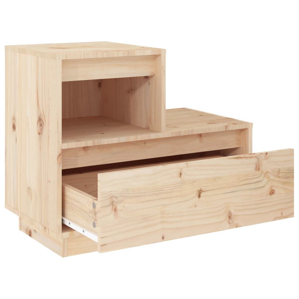 Comodini 2 pz 60x34x51 cm in Legno Massello di Pino cod mxl 47892