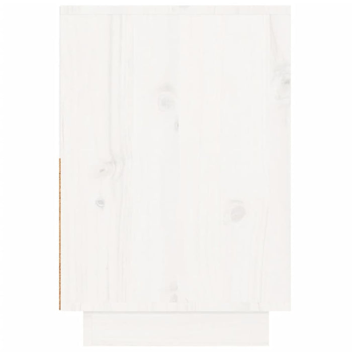 Comodino Bianco 60x34x51 cm in Legno Massello di Pino cod mxl 48689