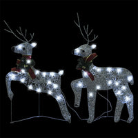 Renne di Natale 2 pz Argento 40 LED