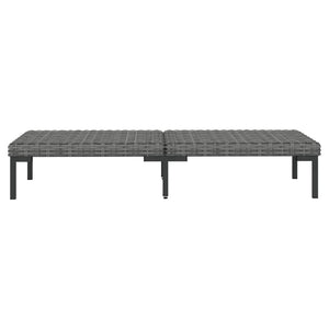 Set Divani Giardino 5 pz con Cuscini in Polyrattan Grigio Scuro 3099798