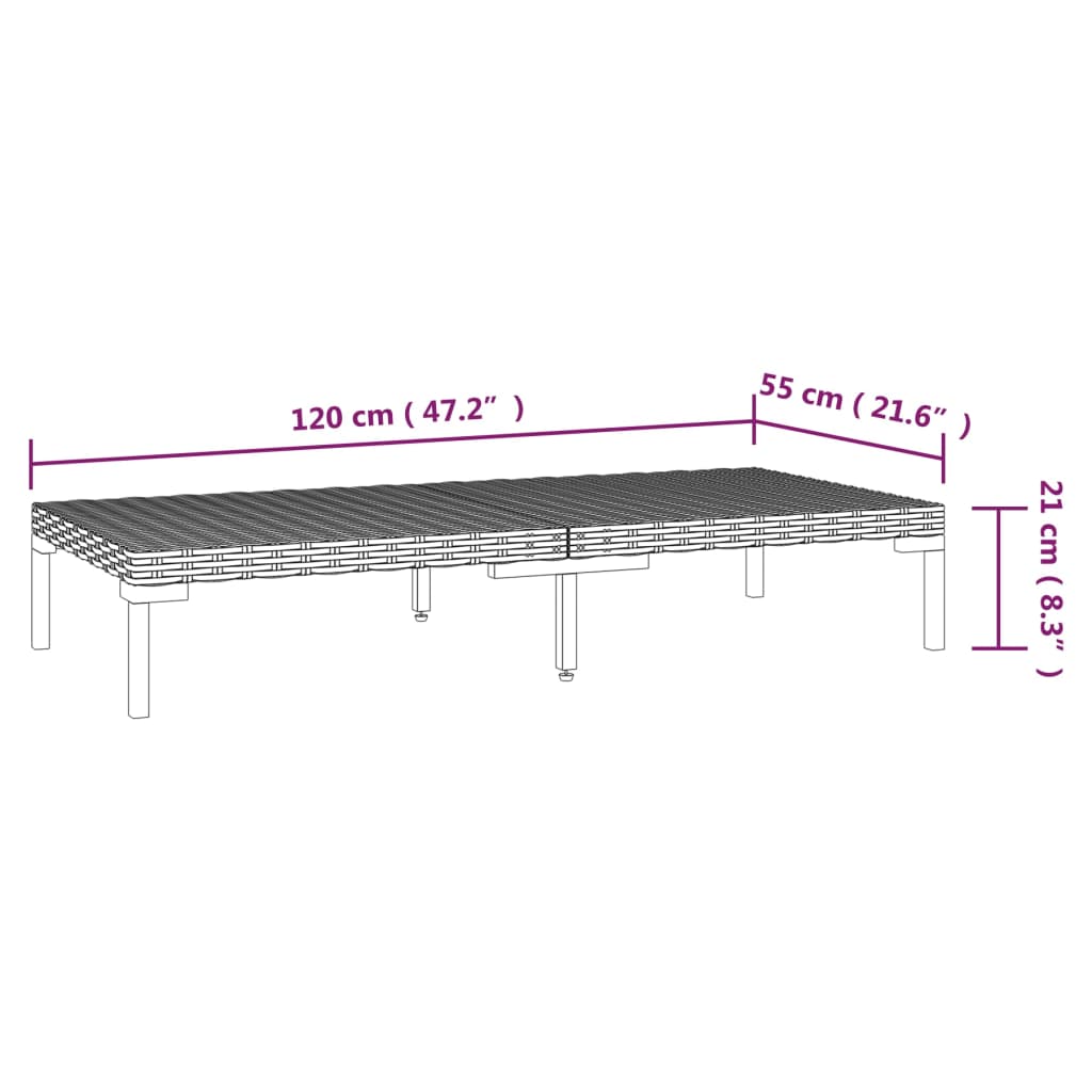 Set Divani Giardino 5 pz con Cuscini in Polyrattan Grigio Scuro 3099798