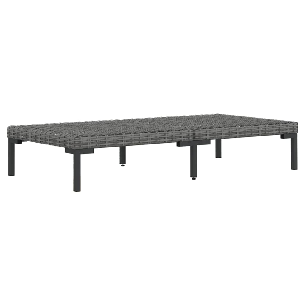 Set Divani Giardino 7 pz con Cuscini in Polyrattan Grigio Scuro 3099800