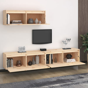 Mobili Porta TV 3 pz in Legno Massello di Pino cod mxl 12569