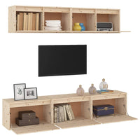 Mobili Porta TV 5 pz in Legno Massello di Pino cod mxl 24137