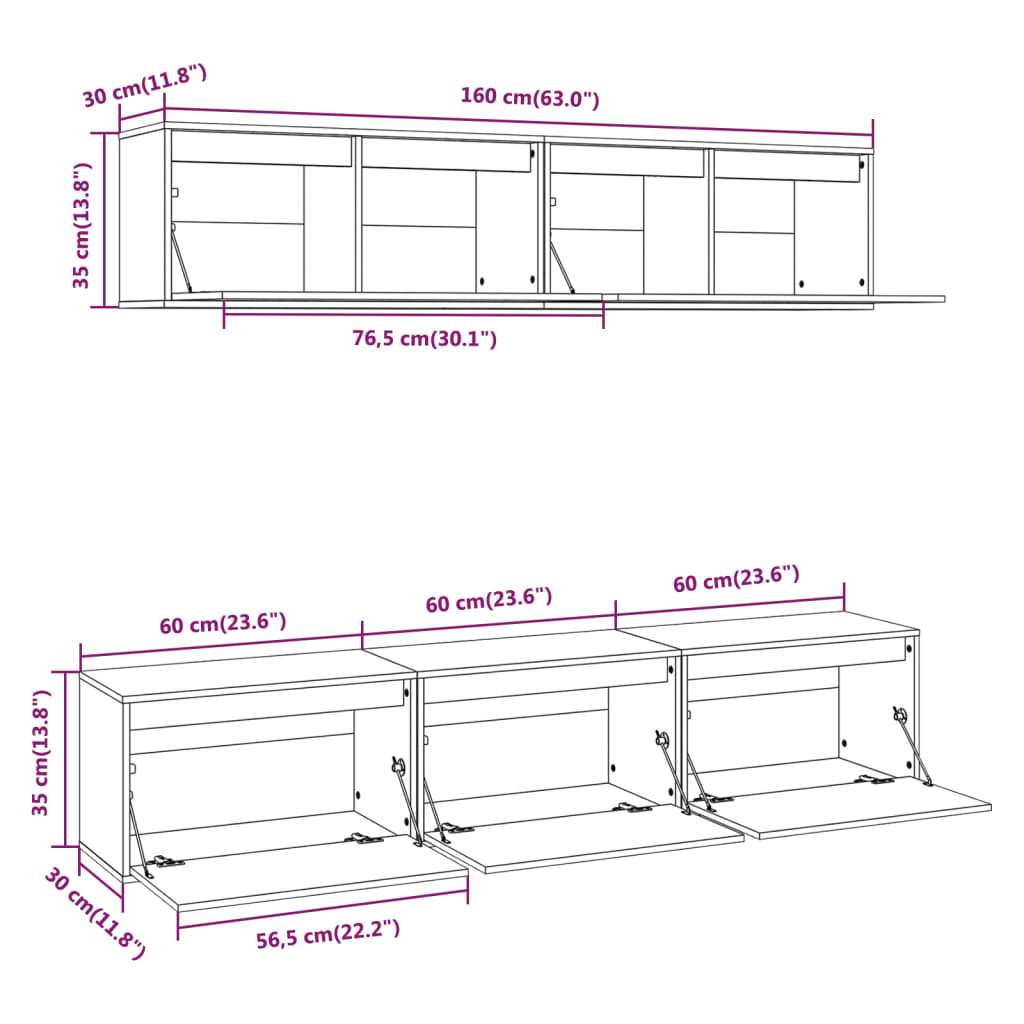 Mobili Porta TV 5 pz in Legno Massello di Pino cod mxl 24137