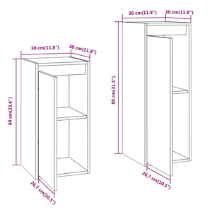 Mobili Porta TV 2 pz Miele in Legno Massello di Pino