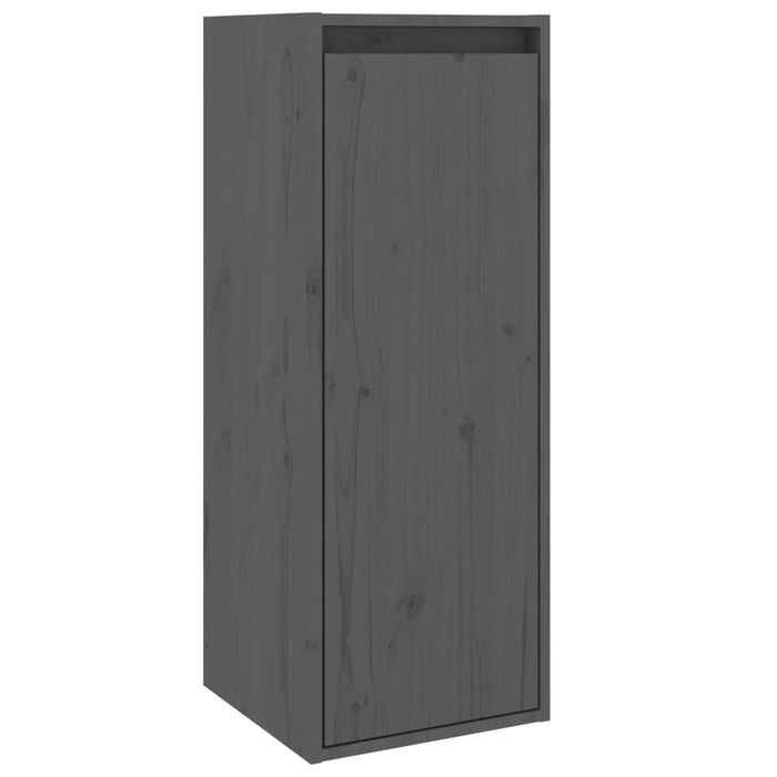 Mobili Porta TV 3 pz Grigio in Legno Massello di Pino 3100161