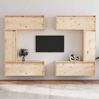 Mobili Porta TV 6 pz in Legno Massello di Pino cod mxl 34011