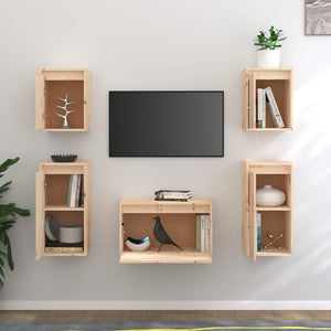 Mobili Porta TV 5 pz in Legno Massello di Pino cod mxl 13206