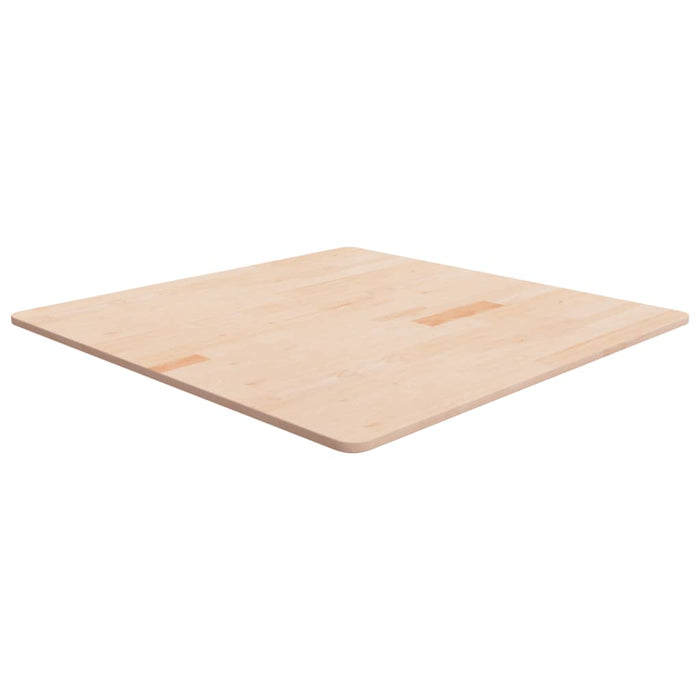 Piano Tavolo Quadrato 90x90x1,5 cm Massello Rovere Non Trattato 342919