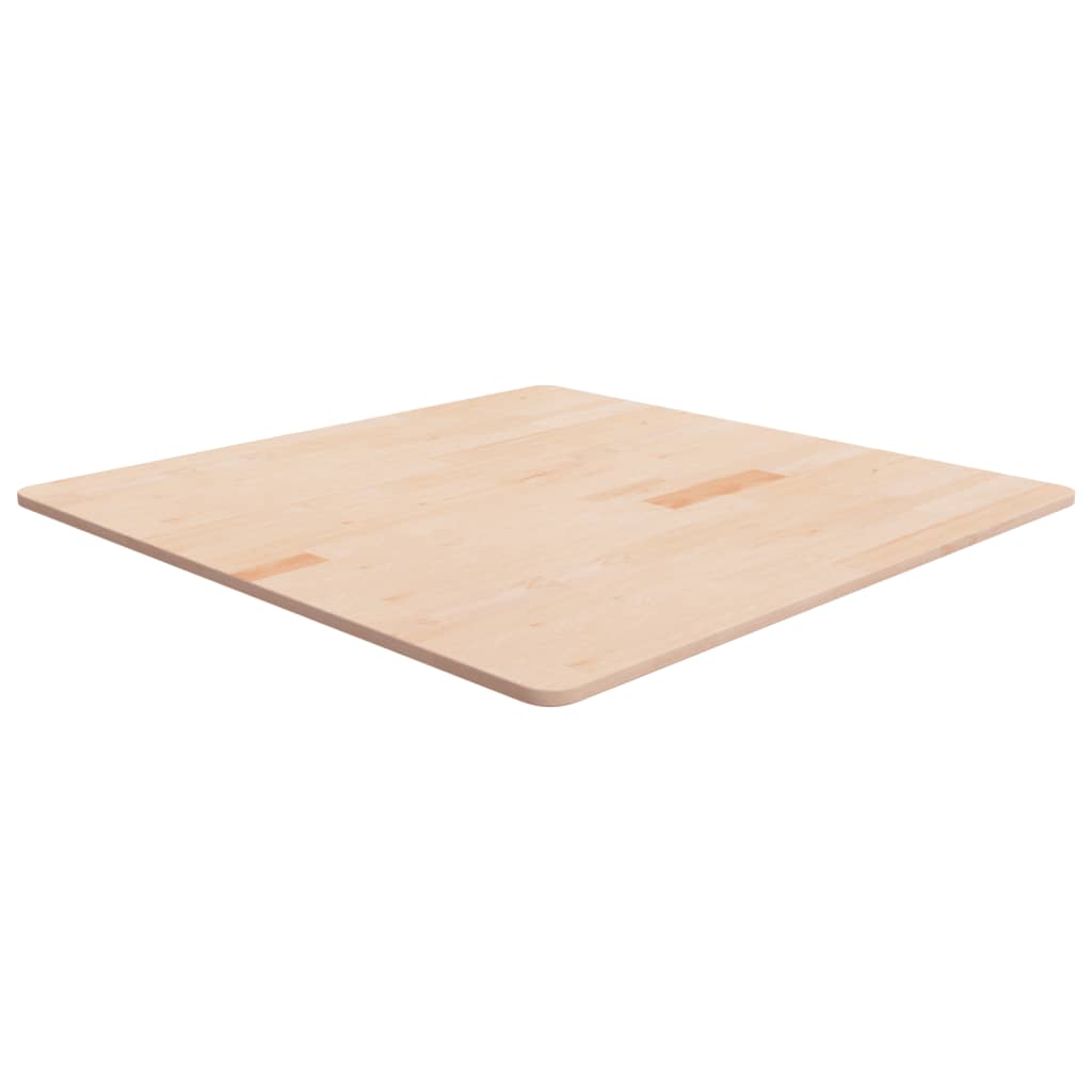 Piano Tavolo Quadrato 90x90x1,5 cm Massello Rovere Non Trattato 342919