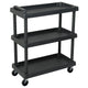 Carrello Attrezzi da Officina a 3 Livelli Nero 75x37,5x92 cm PP 151828