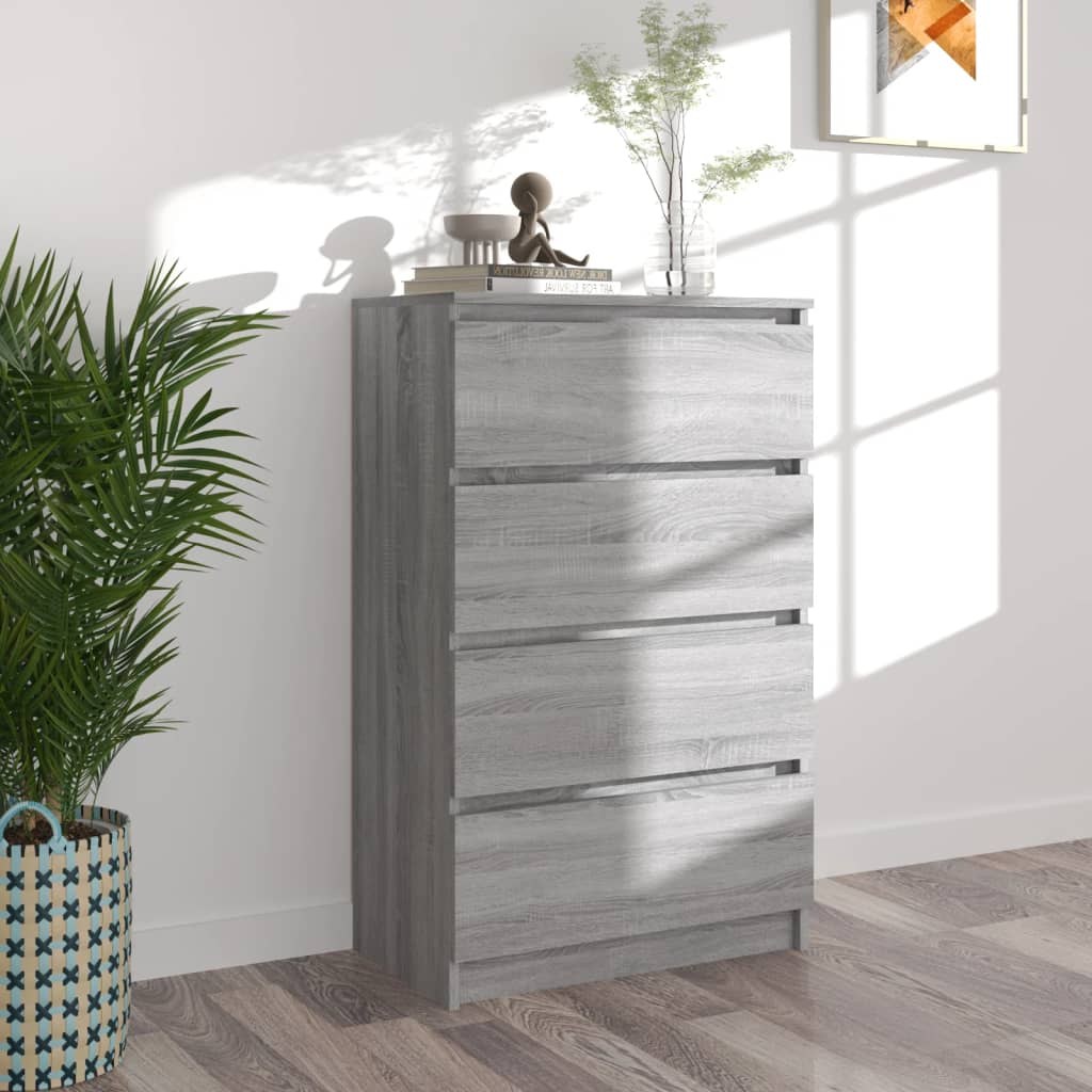 Credenza Grigio Sonoma 60x35x98,5 cm in Legno Multistrato cod mxl 11631