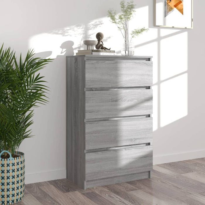 Credenza Grigio Sonoma 60x35x98,5 cm in Legno Multistrato cod mxl 11631