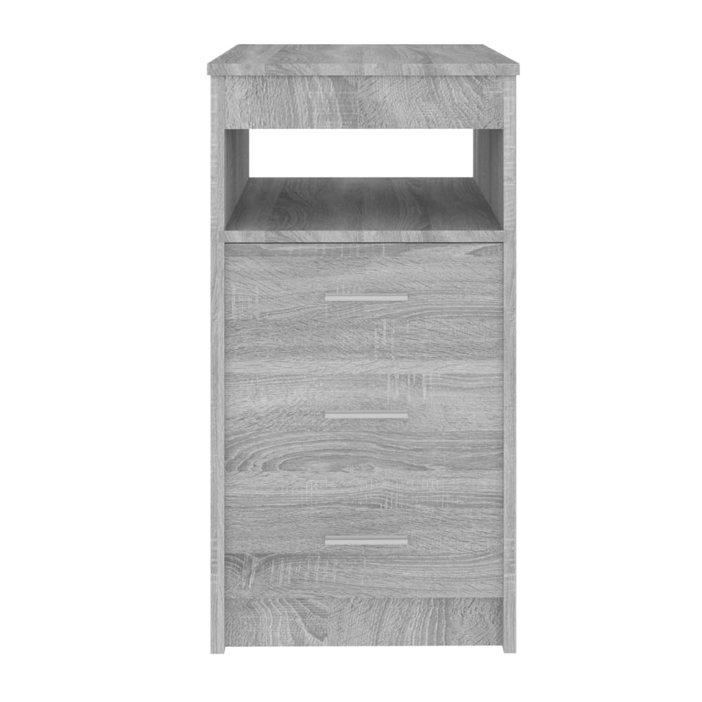 Cassettiera Grigio Sonoma 40x50x76 cm in Legno Multistrato cod mxl 41788