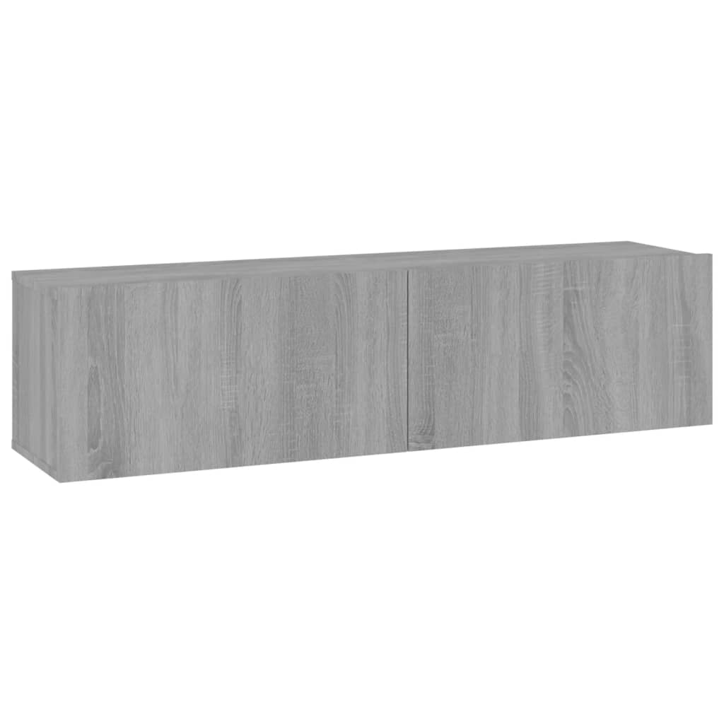 Mobile Muro TV Grigio Sonoma 120x30x30cm Legno Ingegnerizzato cod mxl 13567