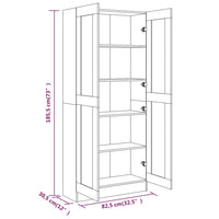 Comodino Grigio Sonoma 82,5x30,5x185,5 cm in Legno Multistrato cod mxl 23816