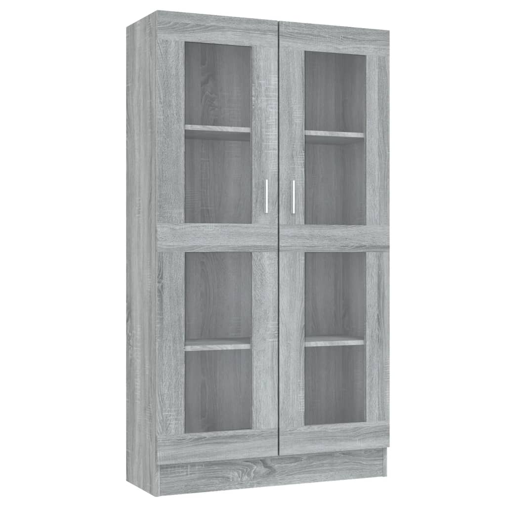 Mobile Vetrina Grigio Sonoma 82,5x30,5x150 cm Legno Multistrato