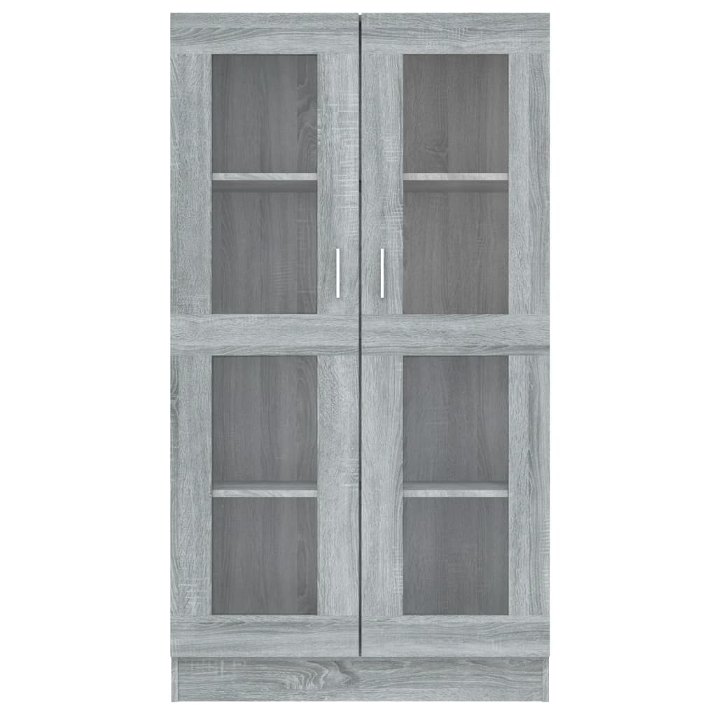 Mobile Vetrina Grigio Sonoma 82,5x30,5x150 cm Legno Multistrato