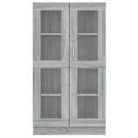 Mobile Vetrina Grigio Sonoma 82,5x30,5x150 cm Legno Multistrato 815118