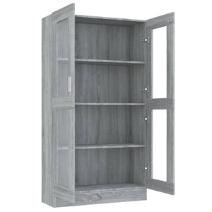 Mobile Vetrina Grigio Sonoma 82,5x30,5x150 cm Legno Multistrato 815118