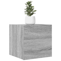 Armadietti TV Montati a Parete 2pz Grigio Sonoma 30,5x30x30 cm 815139