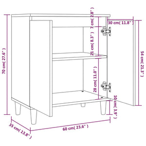 Credenza Rovere Fumo 60x35x70 cm in Legno Multistrato cod mxl 23826