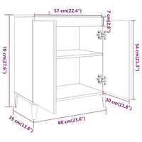 Credenza Rovere Marrone 60x35x70 cm in Legno Ingegnerizzato cod mxl 25045