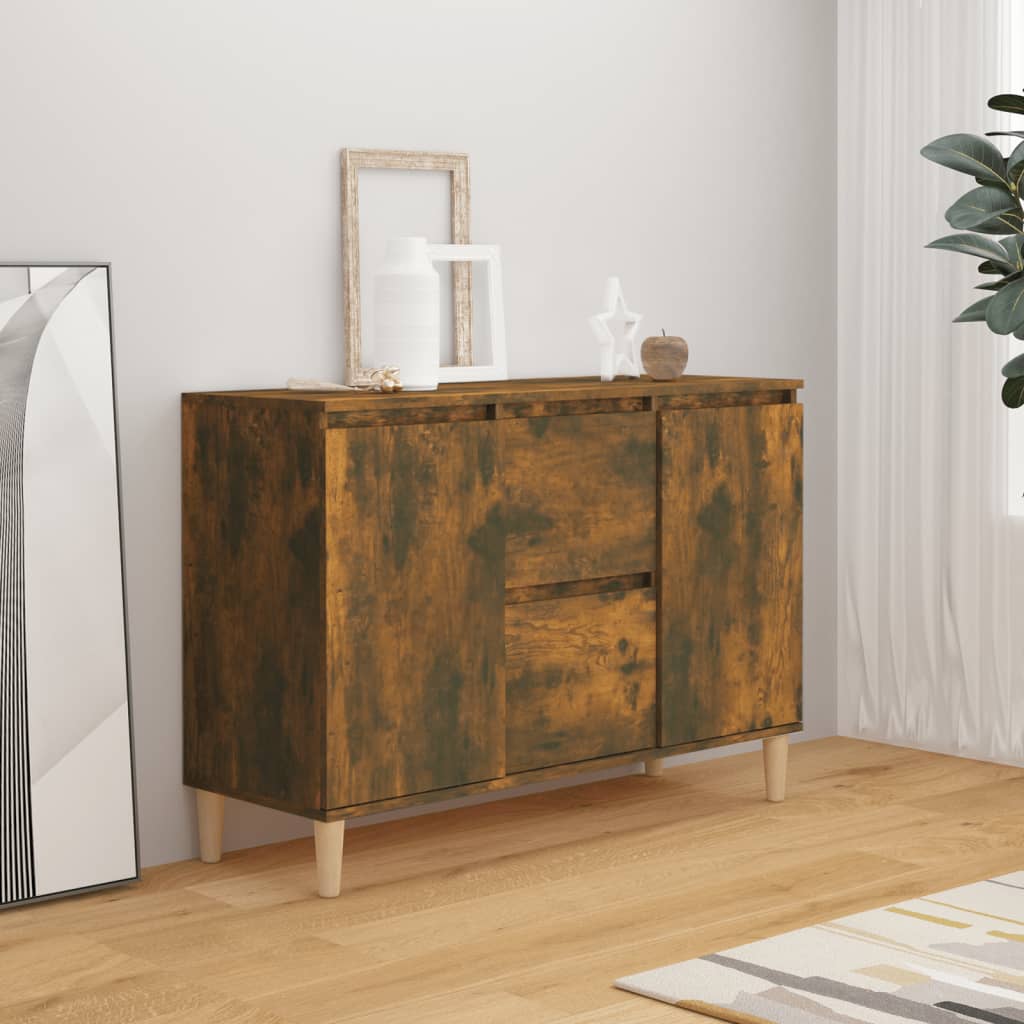 Credenza Rovere Fumo 103,5x35x70 cm in Legno Multistrato cod mxl 9945