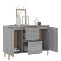 Credenza Grigio Sonoma 101x35x70 cm in Legno Ingegnerizzato 815163